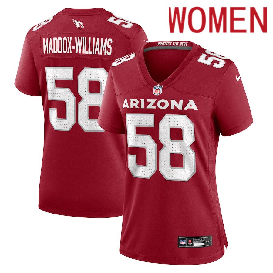 Women Arizona Cardinals #58 Tyreek Maddox-Williams Nike Cardinal Game NFL Jersey->->